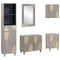 vidaXL Bathroom Furniture Set with Drawer 5 pcs Grey 62 x 33 x 58 cm
