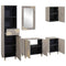 vidaXL Bathroom Furniture Set with Drawer 5 pcs Grey 62 x 33 x 58 cm