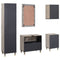 vidaXL Bathroom Furniture Set with Drawer 5 pcs Grey 62 x 33 x 58 cm