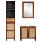 Bathroom Furniture with Door 3 pcs 38 x 33 x 160 cm Solid Mango Wood