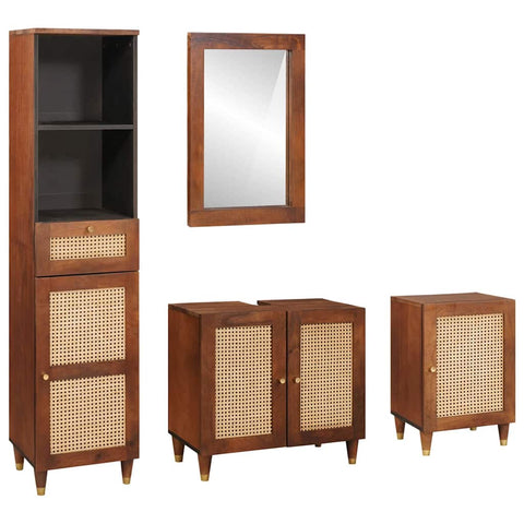 Bathroom Furniture with Drawer Wall-mounted 4 pcs 38 x 33 x 160 cm