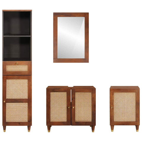 Bathroom Furniture with Drawer Wall-mounted 4 pcs 38 x 33 x 160 cm