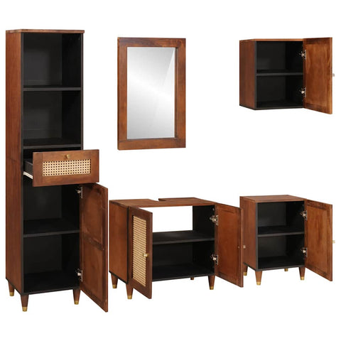 Bathroom Furniture with Drawer Wall-mounted 5 pcs 38 x 33 x 160 cm