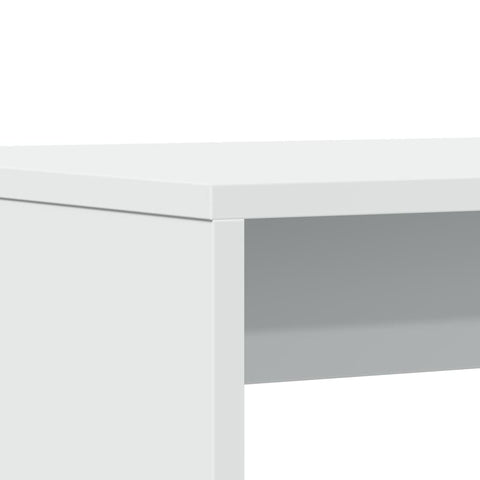 vidaXL 3 Piece Dining Table and Bench set White Engineered Wood
