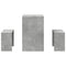 vidaXL 3 Piece Dining Table and Bench set Concrete Grey Engineered Wood