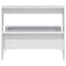 vidaXL 3 Piece Dining Table and Bench set High Gloss White Engineered Wood