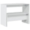 vidaXL 3 Piece Dining Table and Bench set High Gloss White Engineered Wood