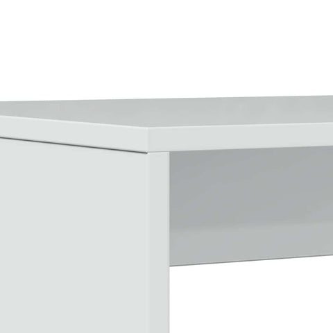 vidaXL 3 Piece Dining Table and Bench set High Gloss White Engineered Wood