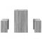 vidaXL 3 Piece Dining Table and Bench set Grey Sonoma Engineered Wood