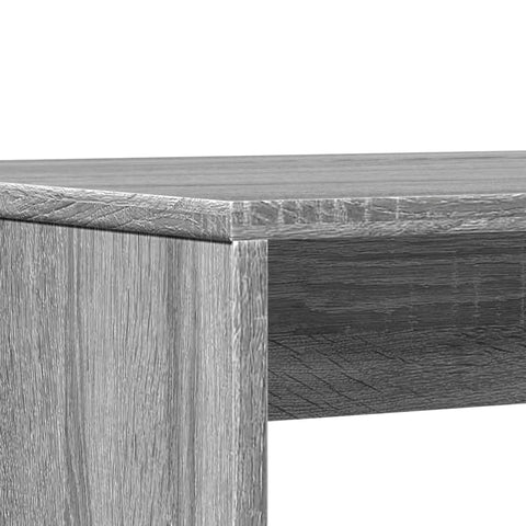 vidaXL 3 Piece Dining Table and Bench set Grey Sonoma Engineered Wood