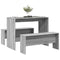 vidaXL 3 Piece Dining Table and Bench set Grey Sonoma Engineered Wood