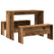 vidaXL 3 Piece Dining Table and Bench set Old Wood Engineered Wood