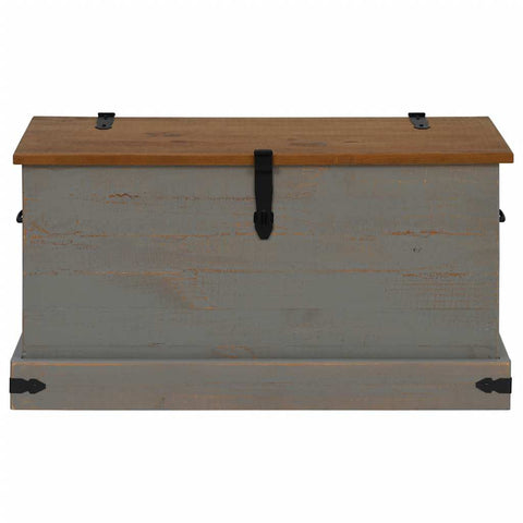 vidaXL Storage Chest HALDEN Grey 91x48x47 cm Solid Wood Pine