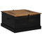 vidaXL Storage Chest HALDEN Black 91x91x47 cm Solid Wood Pine