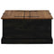 vidaXL Storage Chest HALDEN Black 91x91x47 cm Solid Wood Pine