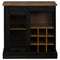 vidaXL Sideboard HALDEN with Sliding Door Black 80x40x80 cm Solid Wood
