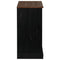 vidaXL Sideboard HALDEN with Sliding Door Black 80x40x80 cm Solid Wood