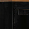 vidaXL Sideboard HALDEN with Sliding Door Black 80x40x80 cm Solid Wood