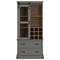 vidaXL Wine Cabinet HALDEN with Wine Racks and Sliding Door Grey Pine