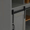 vidaXL Wine Cabinet HALDEN with Wine Racks and Sliding Door Grey Pine