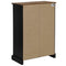 vidaXL Wine Cabinet HALDEN with Wine Racks and Sliding Door Black Pine