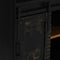 vidaXL Wine Cabinet HALDEN with Wine Racks and Sliding Door Black Pine