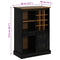 vidaXL Wine Cabinet HALDEN with Wine Racks and Sliding Door Black Pine