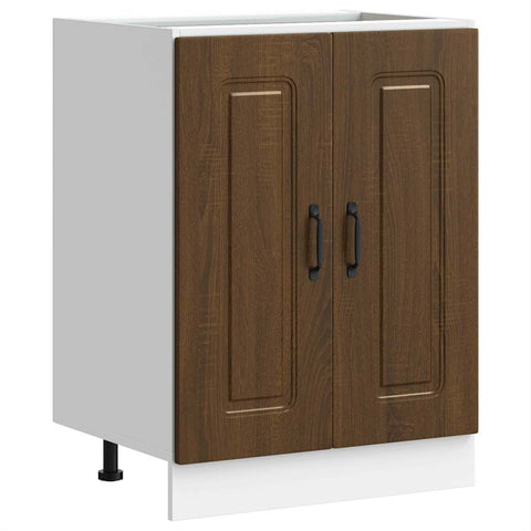 vidaXL Sink Base Cabinet Kalmar Brown Oak 60x46x81.5 cm Engineered Wood