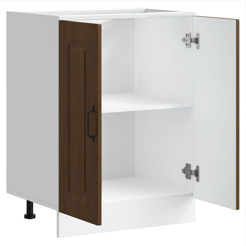 vidaXL Sink Base Cabinet Kalmar Brown Oak 60x46x81.5 cm Engineered Wood