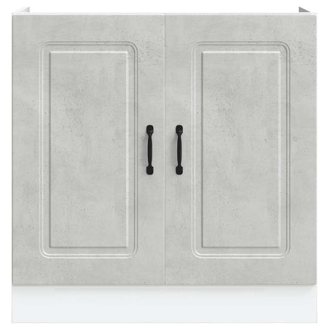vidaXL Sink Base Cabinet Kalmar Concrete Grey 80x46x81.5 cm Engineered Wood