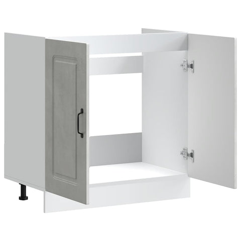 vidaXL Sink Base Cabinet Kalmar Concrete Grey 80x46x81.5 cm Engineered Wood