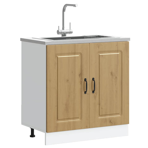 vidaXL Sink Base Cabinet Kalmar Artisan Oak 80x46x81.5 cm Engineered Wood