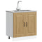 vidaXL Sink Base Cabinet Kalmar Artisan Oak 80x46x81.5 cm Engineered Wood