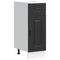 vidaXL Kitchen Base Cabinet Kalmar Black Engineered Wood