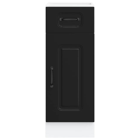 vidaXL Kitchen Base Cabinet Kalmar Black Engineered Wood