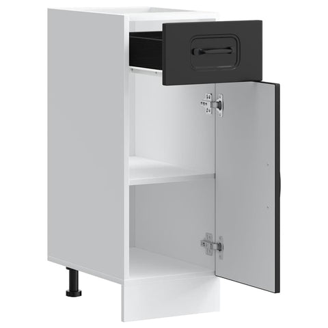 vidaXL Kitchen Base Cabinet Kalmar Black Engineered Wood