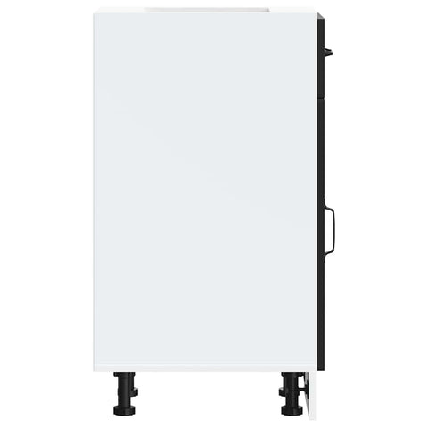 vidaXL Kitchen Base Cabinet Kalmar Black Engineered Wood