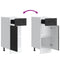 vidaXL Kitchen Base Cabinet Kalmar Black Engineered Wood