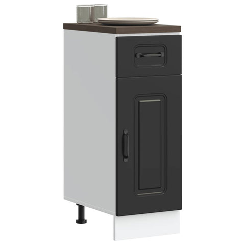 vidaXL Kitchen Base Cabinet Kalmar Black Engineered Wood