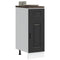 vidaXL Kitchen Base Cabinet Kalmar Black Engineered Wood