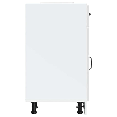 vidaXL Kitchen Base Cabinet Kalmar High Gloss White Engineered Wood