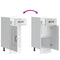 vidaXL Kitchen Base Cabinet Kalmar High Gloss White Engineered Wood
