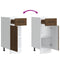 vidaXL Kitchen Base Cabinet Kalmar Brown Oak Engineered Wood