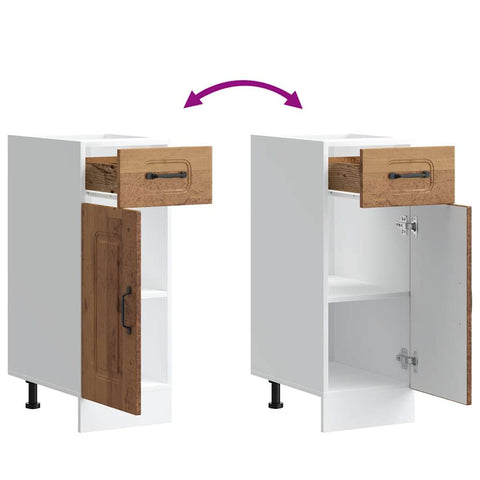 vidaXL Kitchen Base Cabinet Kalmar Old Wood Engineered Wood