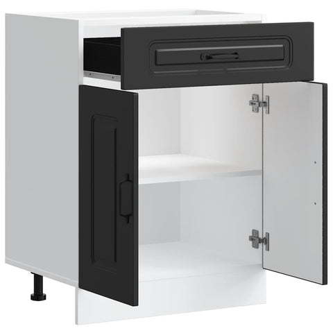vidaXL Kitchen Base Cabinet Kalmar Black Engineered Wood