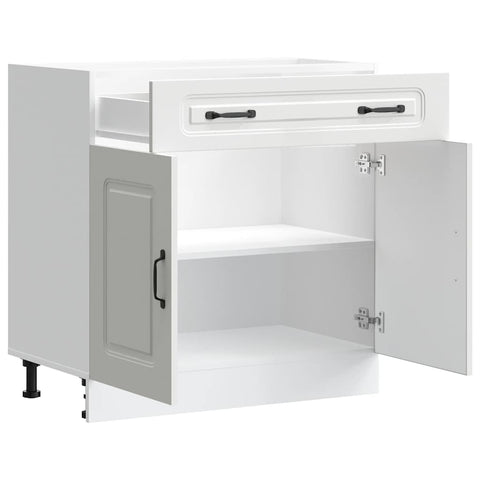 vidaXL Kitchen Base Cabinet Kalmar White Engineered Wood
