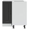 vidaXL Kitchen Corner Base Cabinet Kalmar Black Engineered Wood