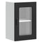 vidaXL Kitchen Wall Cabinet with Glass Door Kalmar Black Engineered Wood