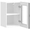 vidaXL Kitchen Wall Cabinet with Glass Door Kalmar Black Engineered Wood