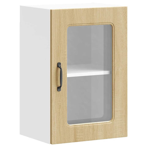 vidaXL Kitchen Wall Cabinet with Glass Door Kalmar Sonoma Oak Engineered Wood